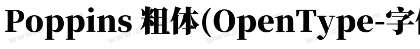 Poppins 粗体(OpenType字体转换